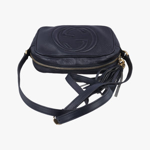 Pre-owned Gucci Soho Navy Leather 308364 shoulderbag | stylenewstar