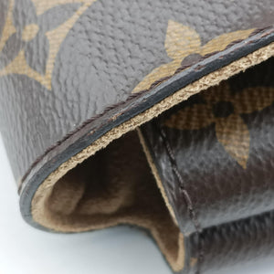 Pre-owned Louis Vuitton MARIGNAN brown×SESAME Monogram Canvas×calf leather M44544 shoulderbag | stylenewstar