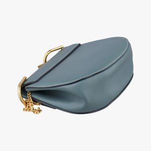 Secondhand Chloe DREW Blue Suede×Leather shoulderbag | stylenewstar