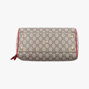 Secondhand Gucci GG SUPREME Heart Embroidered Beige x Multicolour PVC coated canvas×Leather 409529 shoulderbag | stylenewstar