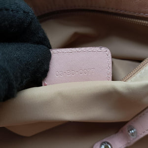 Pre-owned Christian Dior Lovely Pink Canvas × Leather handbag | stylenewstar
