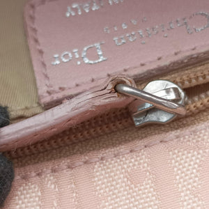 Pre-owned Christian Dior Lovely Pink Canvas × Leather handbag | stylenewstar