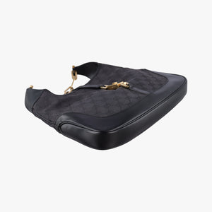 Pre-owned Gucci Jackie Black canvas 001-40 shoulderbag | stylenewstar