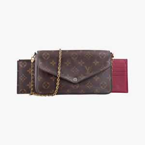 Pre-owned Louis Vuitton Pochette Felicie Brown Monogram Canvas M61276 shoulderbag | stylenewstar