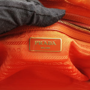 Secondhand Prada bowling Orange SAFFIANO Leather shoulderbag | stylenewstar