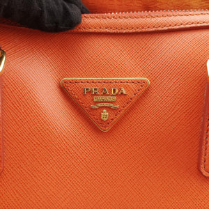 Secondhand Prada bowling Orange SAFFIANO Leather shoulderbag | stylenewstar