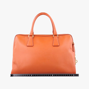Secondhand Prada bowling Orange SAFFIANO Leather shoulderbag | stylenewstar