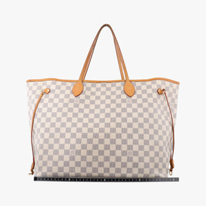 Pre-owned Louis Vuitton NEVERFULL GM Azur Damier Canvas N51108 handbag | stylenewstar
