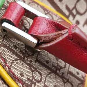 Secondhand Christian Dior Rasta Trotter beige×Multicolour Canvas× Leather handbag | stylenewstar
