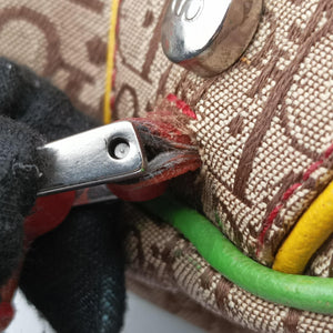 Secondhand Christian Dior Rasta Trotter beige×Multicolour Canvas× Leather handbag | stylenewstar