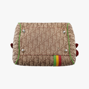 Secondhand Christian Dior Rasta Trotter beige×Multicolour Canvas× Leather handbag | stylenewstar