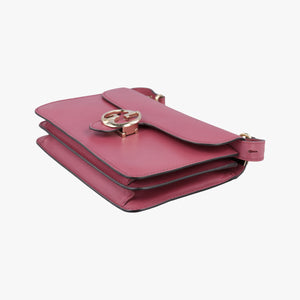 Pre-owned Gucci Interlocking 1973 Flap Pink Leather 277522 shoulderbag | stylenewstar