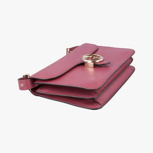 Pre-owned Gucci Interlocking 1973 Flap Pink Leather 277522 shoulderbag | stylenewstar