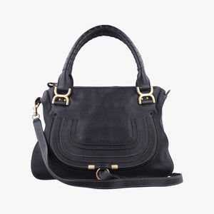 Pre-owned Chloe Mercy Black Leather shoulderbag | stylenewstar