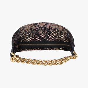 Vintage VERSACE Crystal Hobo Black Satin shoulderbag | stylenewstar
