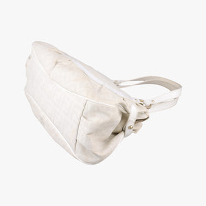 Pre-owned Fendi Chef White PVC coated canvas 8BR628 handbag | stylenewstar