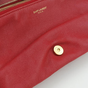Pre-owned Yves Saint Laurent ANGIE Red Leather 568906 shoulderbag | stylenewstar