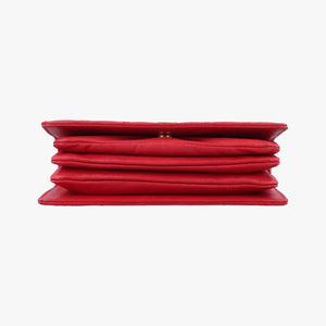 Pre-owned Yves Saint Laurent ANGIE Red Leather 568906 shoulderbag | stylenewstar