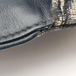 Pre-owned Christian Dior Saddle Navy jacquard bum bag/waist bag | stylenewstar