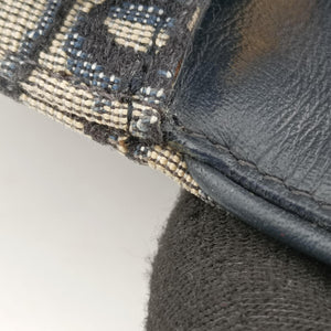 Pre-owned Christian Dior Saddle Navy jacquard bum bag/waist bag | stylenewstar