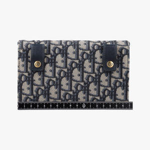 Pre-owned Christian Dior Saddle Navy jacquard bum bag/waist bag | stylenewstar