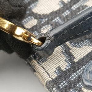 Pre-owned Christian Dior Saddle Navy jacquard bum bag/waist bag | stylenewstar