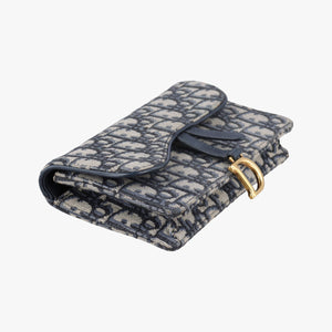 Pre-owned Christian Dior Saddle Navy jacquard bum bag/waist bag | stylenewstar