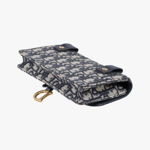 Pre-owned Christian Dior Saddle Navy jacquard bum bag/waist bag | stylenewstar