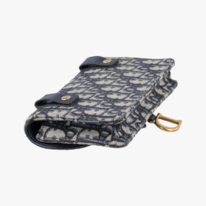 Pre-owned Christian Dior Saddle Navy jacquard bum bag/waist bag | stylenewstar
