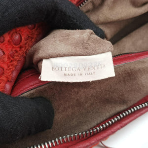 Pre-owned Bottega Veneta Intrecciato Red lambskin handbag | stylenewstar