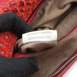 Pre-owned Bottega Veneta Intrecciato Red lambskin handbag | stylenewstar