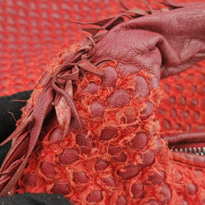 Pre-owned Bottega Veneta Intrecciato Red lambskin handbag | stylenewstar