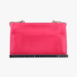 Pre-owned Valentino Rockstud Va Va Voom Rose Leather shoulderbag | stylenewstar