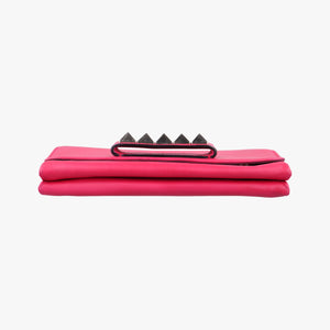 Pre-owned Valentino Rockstud Va Va Voom Rose Leather shoulderbag | stylenewstar
