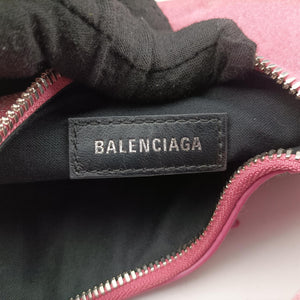 Pre-owned Balenciaga Le Cagole Pink Sparkling Fabric shoulderbag | stylenewstar