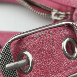 Pre-owned Balenciaga Le Cagole Pink Sparkling Fabric shoulderbag | stylenewstar