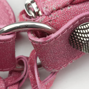 Pre-owned Balenciaga Le Cagole Pink Sparkling Fabric shoulderbag | stylenewstar