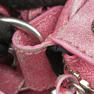 Pre-owned Balenciaga Le Cagole Pink Sparkling Fabric shoulderbag | stylenewstar