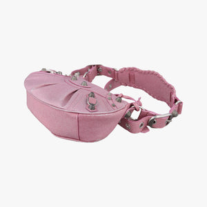 Pre-owned Balenciaga Le Cagole Pink Sparkling Fabric shoulderbag | stylenewstar