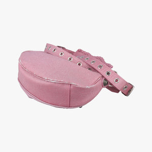 Pre-owned Balenciaga Le Cagole Pink Sparkling Fabric shoulderbag | stylenewstar