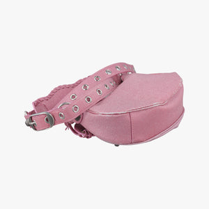 Pre-owned Balenciaga Le Cagole Pink Sparkling Fabric shoulderbag | stylenewstar