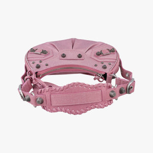 Pre-owned Balenciaga Le Cagole Pink Sparkling Fabric shoulderbag | stylenewstar
