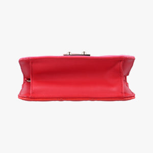 Pre-owned Christian Dior Cannage New Lock Red x Pink lambskin shoulderbag | stylenewstar