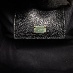 Pre-owned Dolce & Gabbana Greta Black Leather shoulderbag | stylenewstar