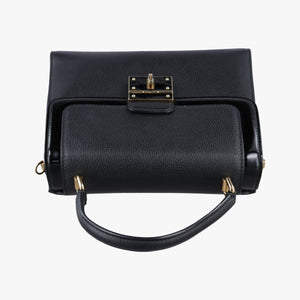 Pre-owned Dolce & Gabbana Greta Black Leather shoulderbag | stylenewstar