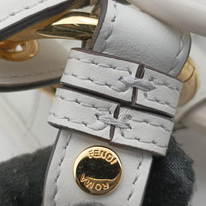 Pre-owned Fendi Runaway Shopper White PVC coated canvas 8BH353 shoulderbag | stylenewstar