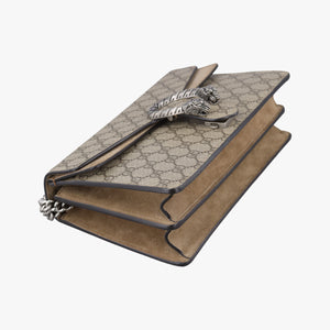 Pre-owned Gucci Dionysus Beige×Brown PVC coated canvas × suede 400249 shoulderbag | stylenewstar