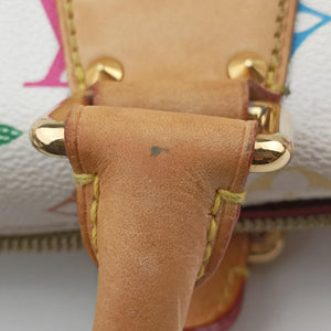 Pre-owned Louis Vuitton Speedy 30 white Monogram Multicolor M92643 handbag | stylenewstar