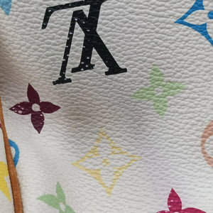 Pre-owned Louis Vuitton Speedy 30 white Monogram Multicolor M92643 handbag | stylenewstar
