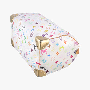 Pre-owned Louis Vuitton Speedy 30 white Monogram Multicolor M92643 handbag | stylenewstar